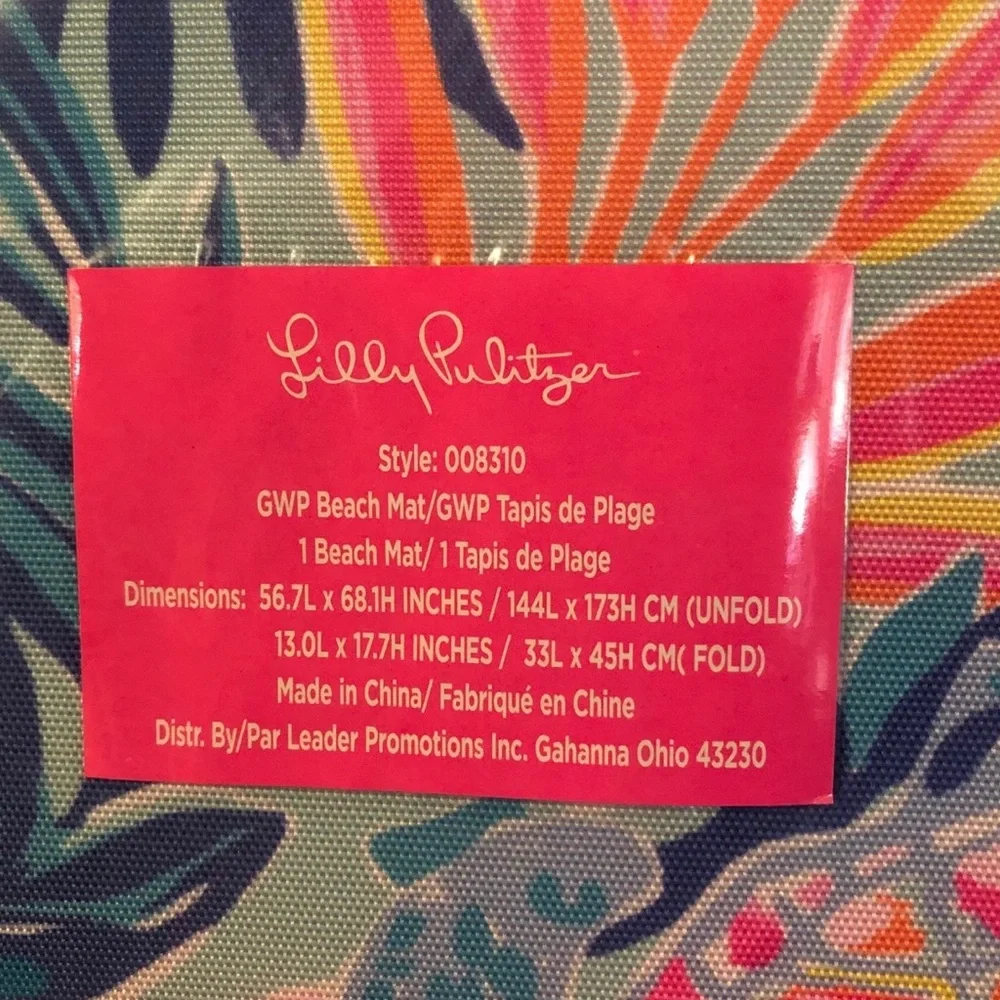 Lilly Pulitzer Beach Mat Sea Glass AQ Rainforest Retreat